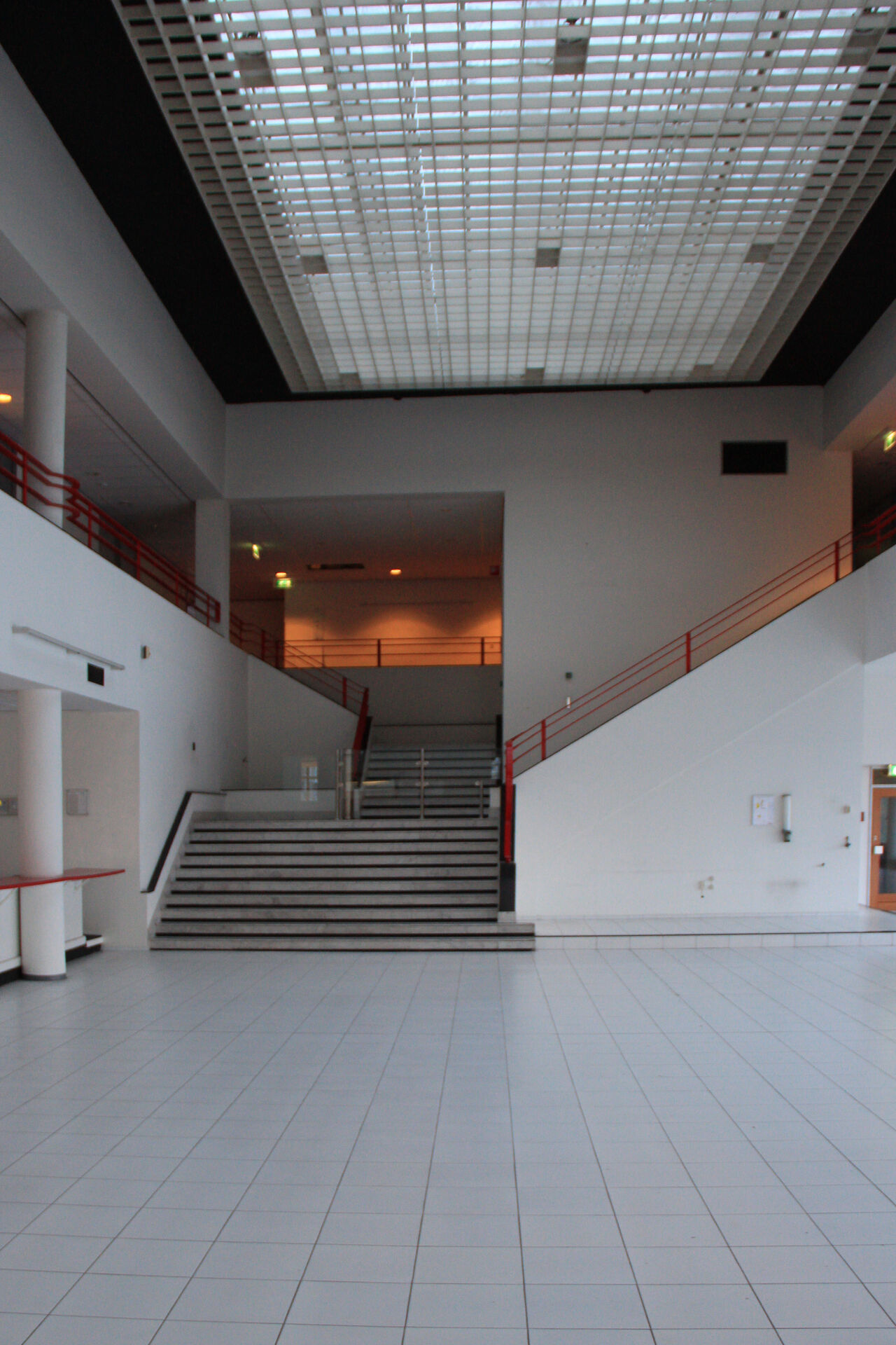 Before and after atrium interior